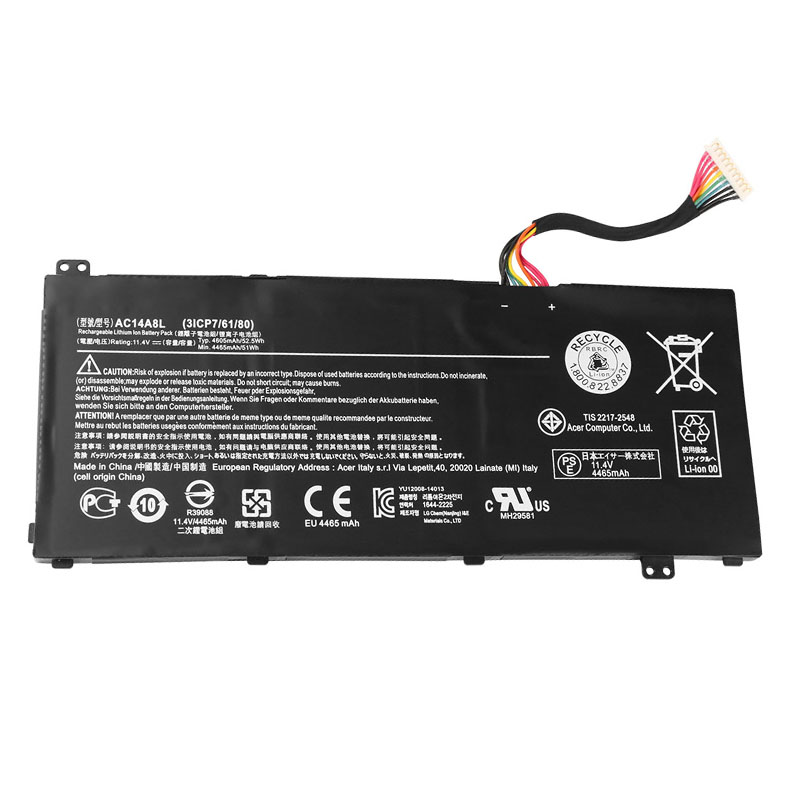 52.5Wh AC14A8L Akku Passt Acer Aspire V 15 Nitro (VN7-572G-75ZN)