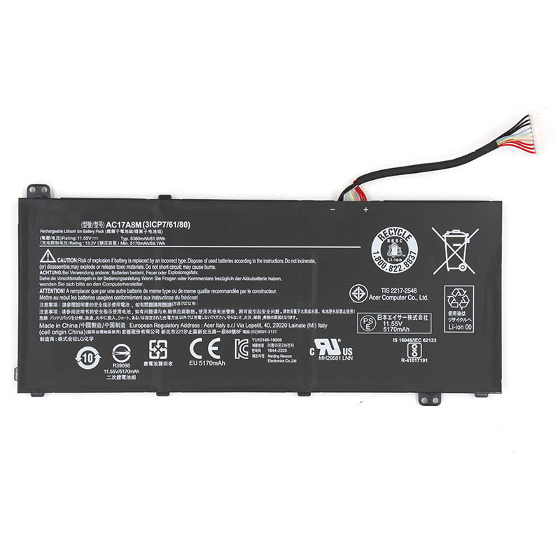 61.9Wh AC17A8M Akku Passt Acer Spin 3 (SP314-51-56VS)