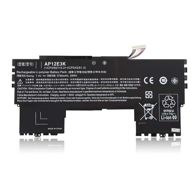 28Wh AP12E3K Akku Passt Acer Aspire S7-191