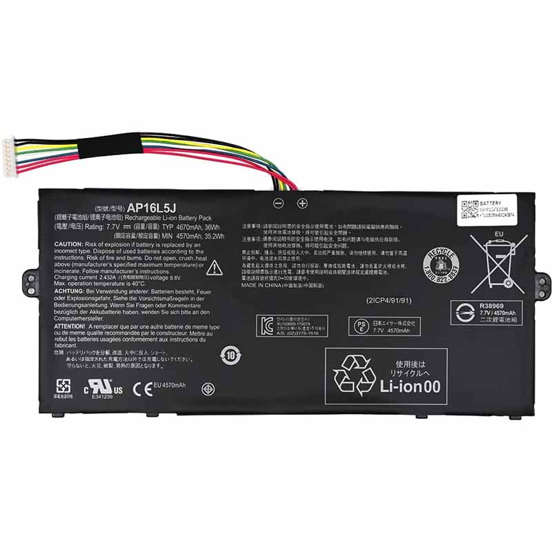 36Wh AP16L5J Akku Passt Acer Spin 1 (SP111-32N-P1PR)