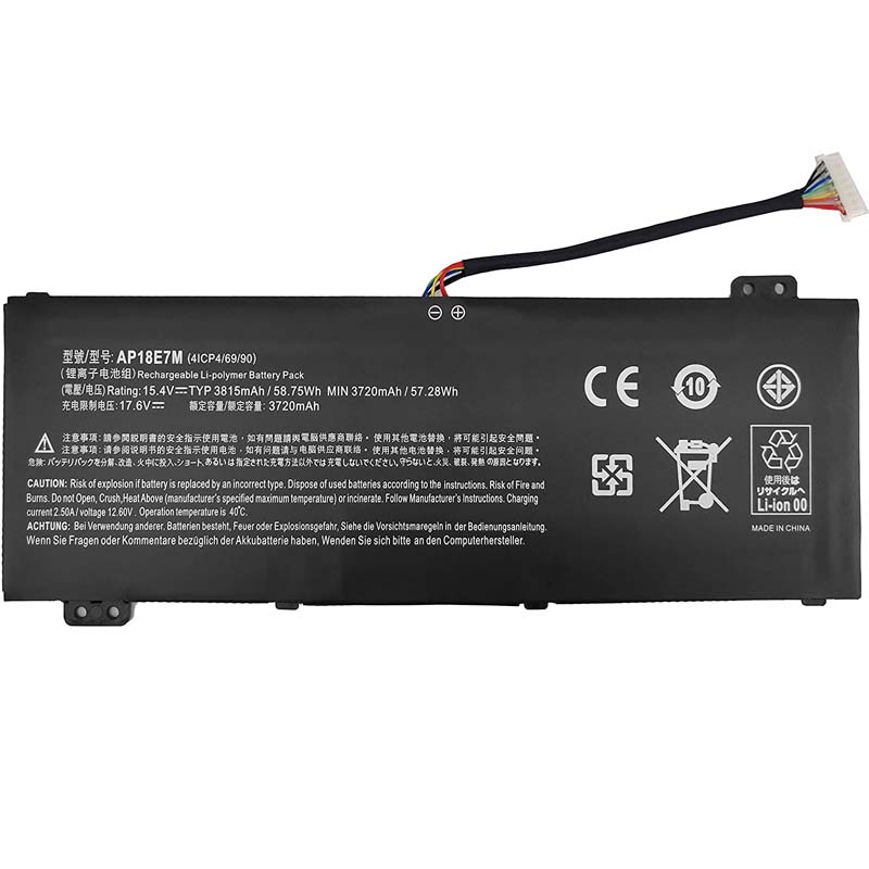 57.28Wh AP18E8M Akku Passt Acer Predator Helios 300 (PH315-53-704Q)