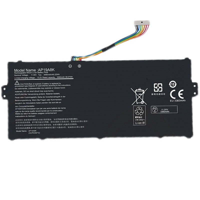 41Wh AP19A5K Akku Passt Acer Chromebook (CP311-2HN-C3Z2)