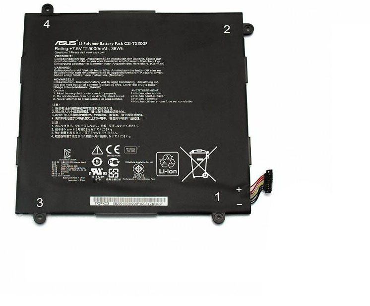 38Wh Pad Akku Passt Asus TX300CA-C4021P Transformer Book