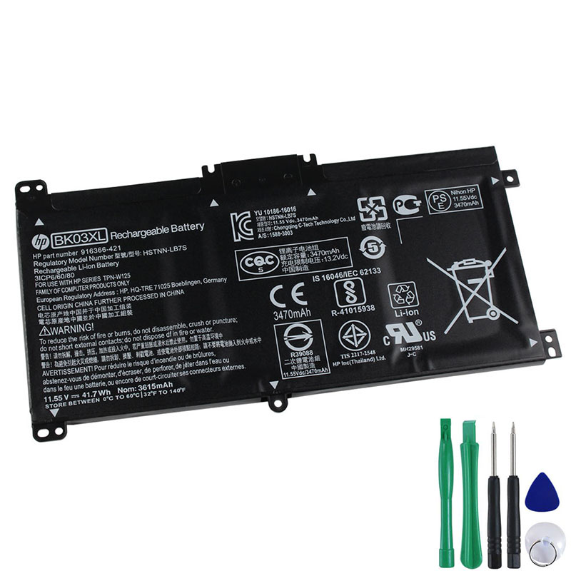 41.7Wh Akku Passt HP Pavilion 14-ba005nf 14-ba036tx