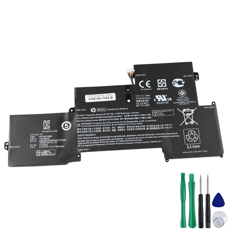 36Wh Akku Passt HP BO04XL BR04XL