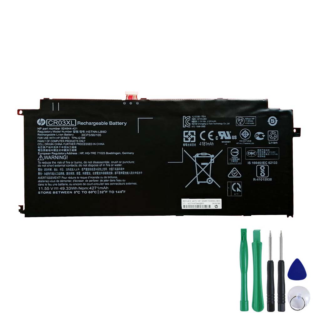 49.33Wh Akku Passt HP CRO3XL CR03XL TPN-Q198