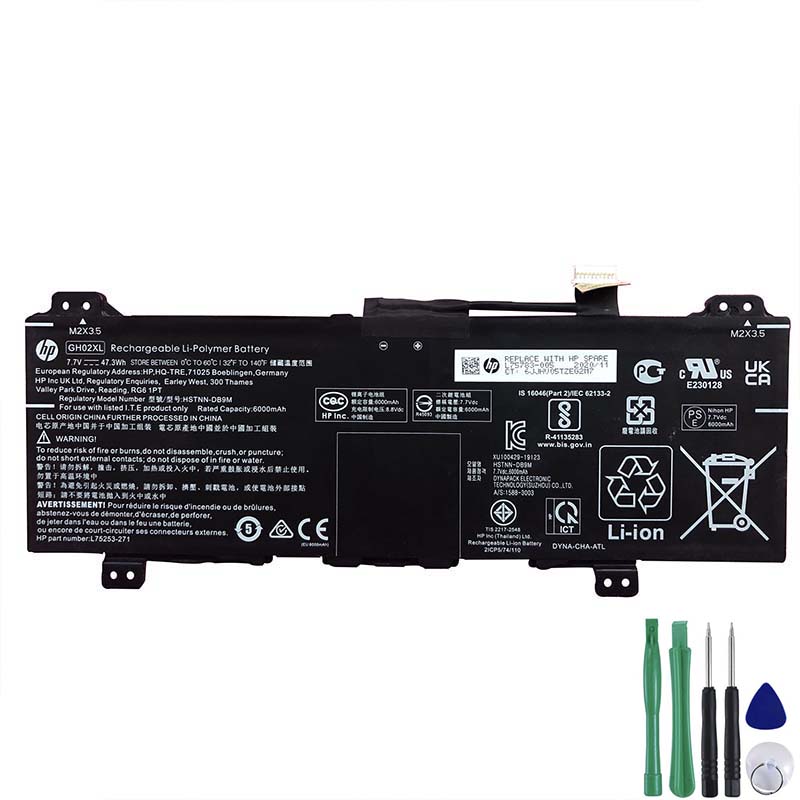 47.3Wh Akku Passt HP L75253-541