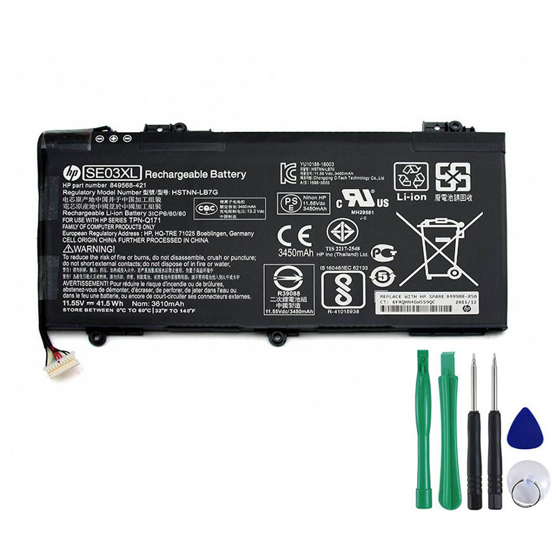 41.5Wh SE03041XL-PR Akku Passt HP