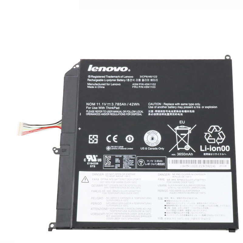 42Wh 45N1103 Tablet Akku Passt Lenovo