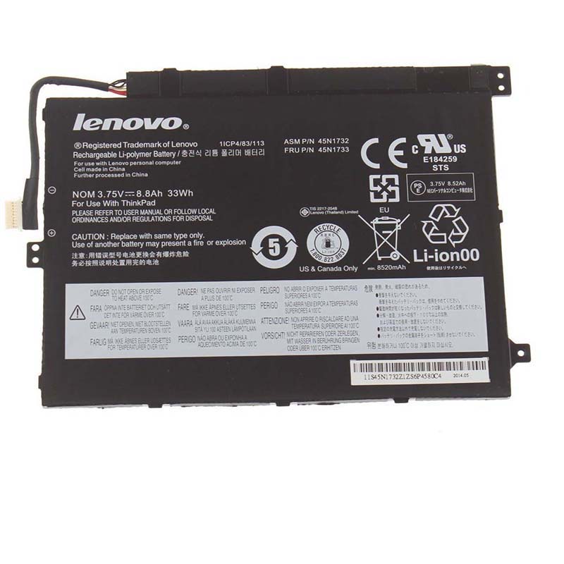 33Wh Akku Passt Lenovo ThinkPad 10 20C1/20C3 Serie