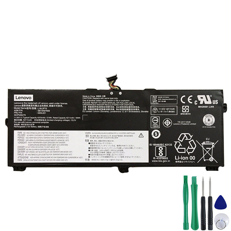 49Wh Akku Passt Lenovo 5B10W13927